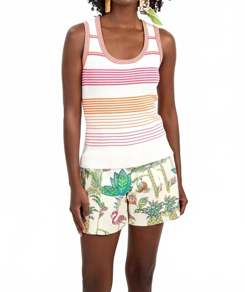 NEW TRINA TURK paolini tank top in multi